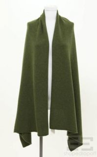 medford cowell dark green cashmere shawl