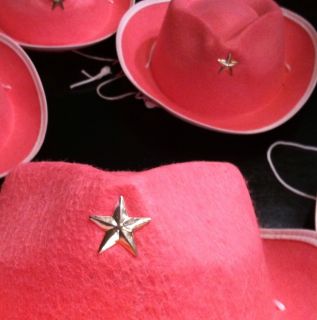 Pink Felt Cowgirl Cowboy Hat Childs Western Party Favors Birthday