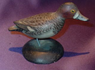 C1925 A E Crowell Miniature Redhead Drake