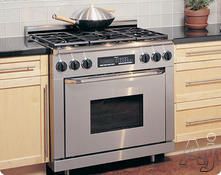 36 Dual Fuel Convection Range with Electric Ceramic Glass Broiler and