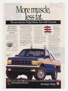 90 1991 Dodge Dakota 4x4 Sport More Muscle Less Fat Ad