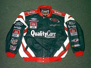 NASCAR Quality Care Dale Jarrett Leather Jacket M