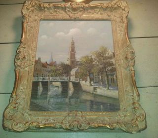 Jacobus Lambertus Dispo Original Oil Painting Amsterdam Church