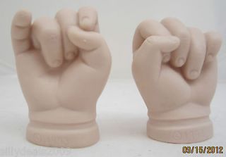  TYNER 1993 Closed Baby Hands Replacement Porcelain Doll Supplies Hands