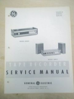  Manual~M8600C/M8610C Tape Player/8 Track~Original~General Electric