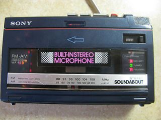  SONY WA 55 Stereo SOUNDABOUT AM/FM Cassette Recorder VERY RARE RADIO