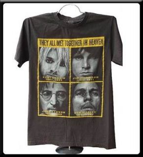 Nirvana Kurt Cobain Jim Morrison John Lennon t shirt vintage punk rock