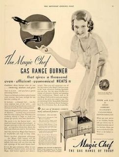 1933 Ad Gas Range Stove Burners Magic Chef American   ORIGINAL