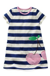 Mini Boden Stripe Appliqué Jersey Dress (Little Girls & Big Girls)