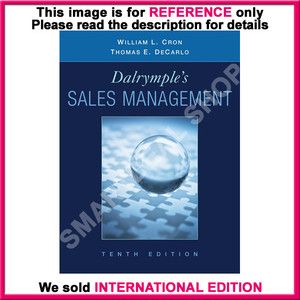 Dalrymples Sales Management by Thomas 10th International Edition