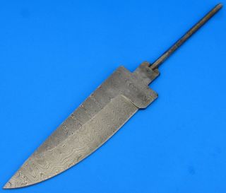 Damascus Knife Making Blade Blank Drop Point Skinner Hunting Hidden