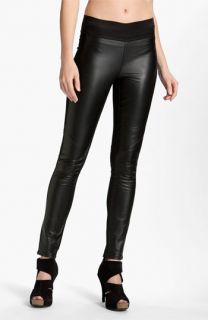 Paige Black Label Paloma Leather Panel Leggings