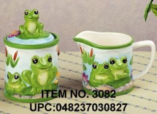  Frog Sugar and Creamer Set