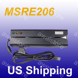 MSRE206 Magnetic Credit Card Reader Writer Encoder Stripe Swipe