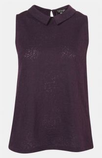 Topshop Collared Lace Pattern Tank