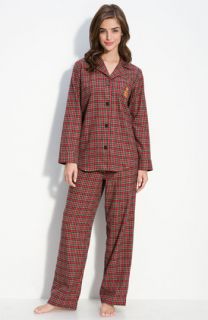 Lauren Ralph Lauren Sleepwear Notched Collar Flannel Pajamas