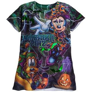 Disney World Halloween 2012 Minnie Haunted Mansion Shirt Women Ladies