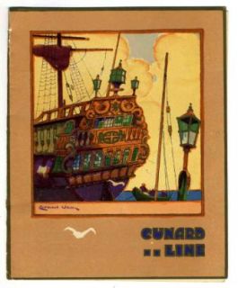 cunard line menu r m s caronia 1930