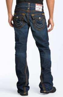 True Religion Brand Jeans Joey   Brown Combo Super T Bootcut Jeans (Round Up Dark Wash)