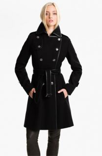GUESS Double Breasted Wool Blend Coat (Online Exclusive)