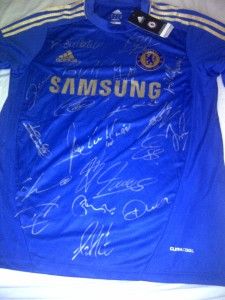 2012 2013 Chelsea Home Signed Soccer Jersey with COA