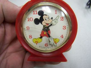 VINTAGE   MICKEY MOUSE ALARM   PHINNEY WALKER   VERY GOOD