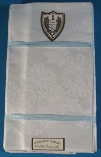 Irish Linen Double Damask Dinner Napkins 22 1 2 with Labels