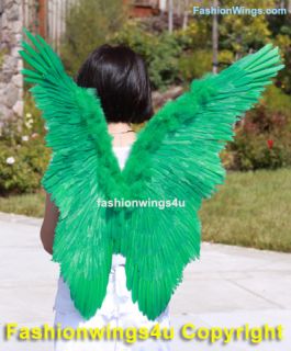 Green Butterfly Tinkerbell Feather Wings Angel Fairy Marcaw Parrot