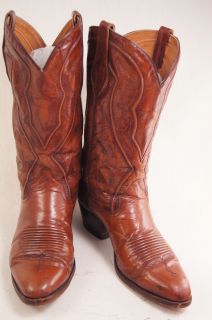 Dan Post Brown Leather Vintage 10 5 D Mens Western Boots