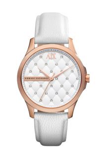 AX Armani Exchange Crystal Quilted Dial Watch