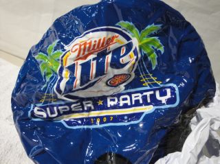Miller Lite Super Party 2007 Inflatable Football Helmet