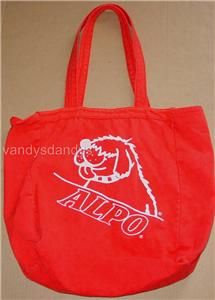 Vtg Alpo Garfield Cat Dan Dog Shoulder Bag Tote 70s Promo Canvas Food