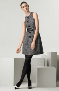 Michael Kors Tweed Print Silk Shantung Dress