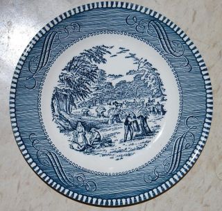 Currier Ives AMERICANA 4 Bread Plates 4 Saucers 1 Cup Dishes