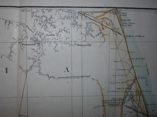  Coast Survey Map Albemarle Pamlico Currituck Sound Roanoke I