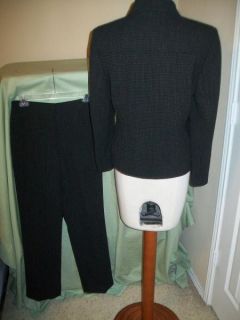 Dana Buchman Black White Wool Pants Suit Size 4