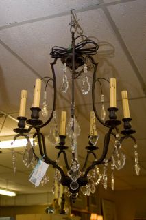 Versailles Style Custom Chandelier with Antique Crystal