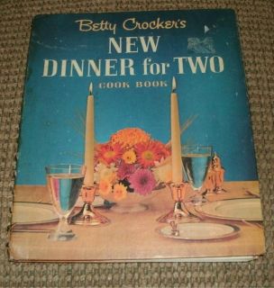Vintage Book Betty Crocker New Dinner for Two Cookbook Illus 1964