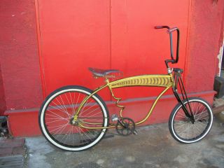 Custom built vintage Hercules bicycle, lowrider beach cruiser style