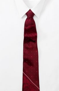 Versace Collection Tiny Dot & Floral Print Tie
