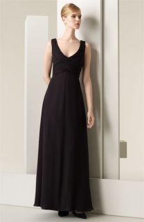 Armani Collezioni Cross Front Silk Georgette Gown