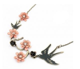 Vintage Fashion Necklaces Swallow Plum Blossom Pendants 2011 Hot