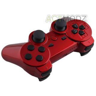 Custom Glossy Red PS3 Dual Shock Controller Shells Parts Triggers