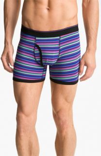 Basic Underwear Novelty Stripe Boxer Briefs (3 Pack)