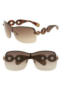 MARC BY MARC JACOBS Rimless Shield Sunglasses with Chain Detail