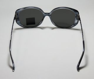 New Cynthia Rowley 346 Gray Black Plastic Metal Temples Sunglasses