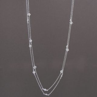 sterling silver cz by the yard necklace chain 36 new