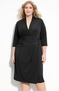 Suzi Chin for Maggy Boutique Faux Wrap Jersey Dress (Plus)