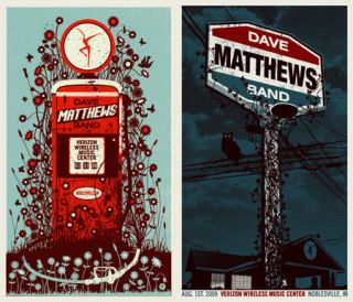 Dave Matthews Band Noblesville IN Deer Creek Poster Print 2009 N1 and