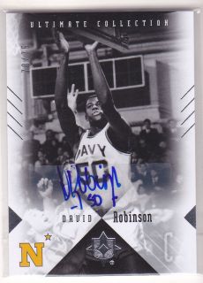 David Robinson 2010 UD Ultimate Collection Signatures Auto 75